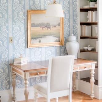 Corner desk area